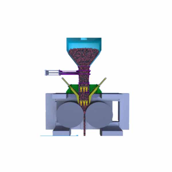 롤러 프레스용 유압식 이중 슬라이드 공급 장치