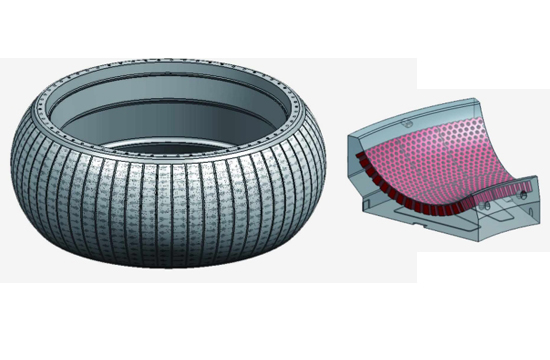 세라믹 금속 복합재 연삭 롤러/테이블 라이너 적용 사례