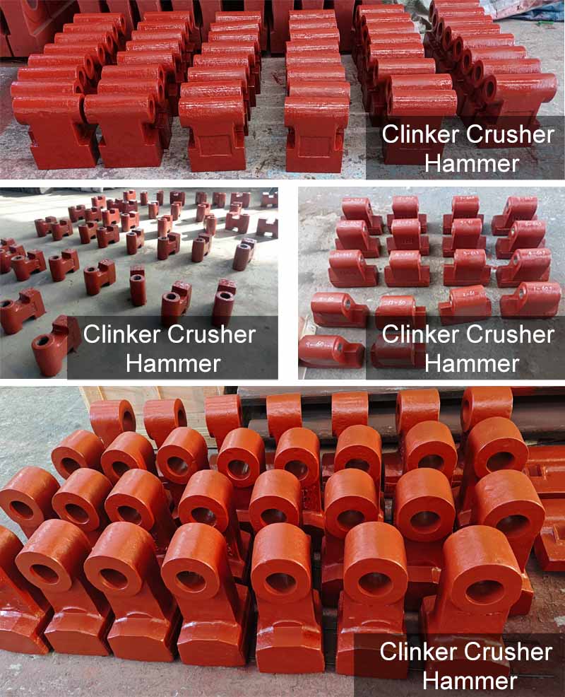 Clinker crusher hammers
